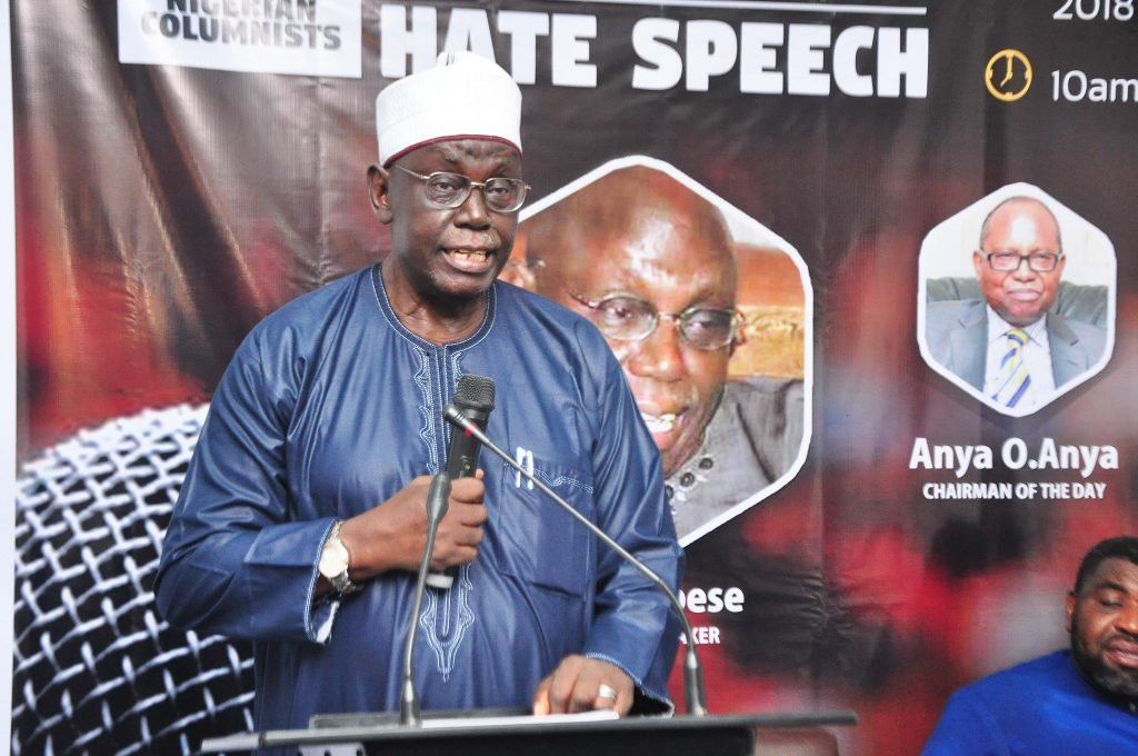 dan agbese hate speech public lecture LNC