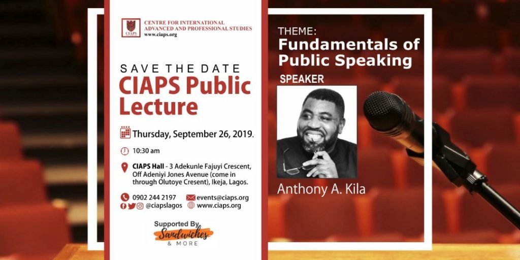 CIAPS to Host Public Lecture on Public Speaking