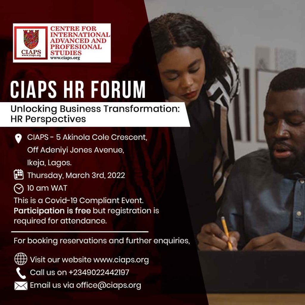 Unlocking business potential Transformation: HR Perspectives at ciaps