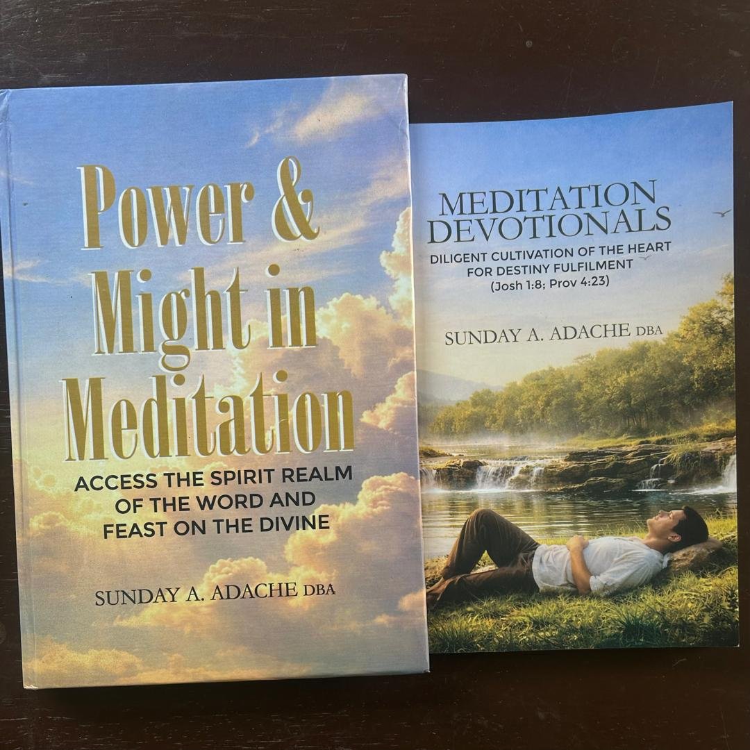 Spiritual Meditation Book Set by Sunday Adache - Power and Might in meditation AND Meditational Devotionals